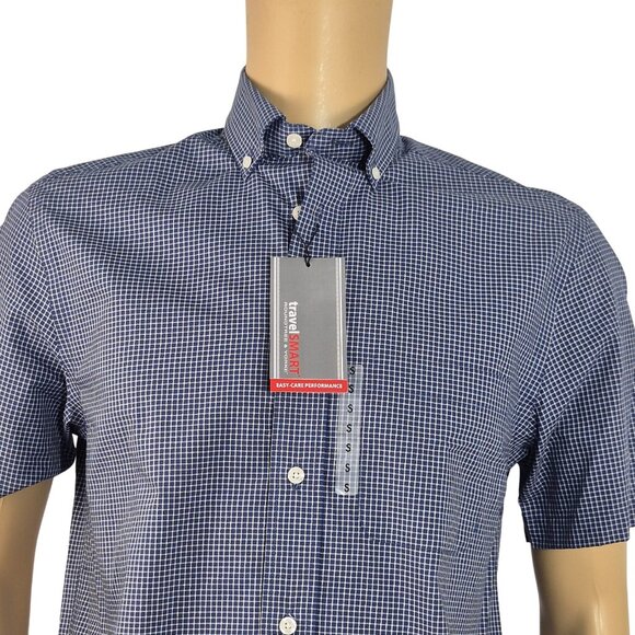 Roundtree & Yorke Other - Travel Smart Roundtree & Yorke Men's Size S Shirt Long Sleeve Check Blue  (01)